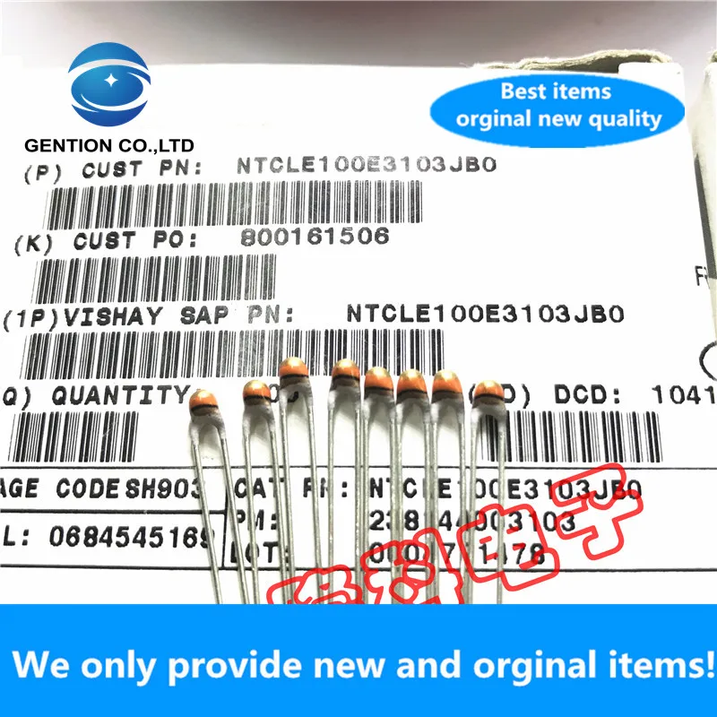 10PCS 100% New original NTCLE100E3103JB0 Thermistor NTCLE100E3103 VISHAY NTC 10K lead-free