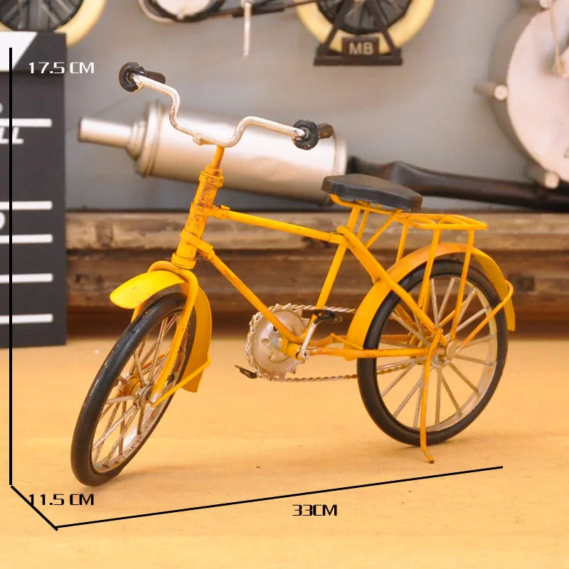 Vintage Home Decoration Iron Metal Craft Bicycle Model Hand Made Birthday Gift Metal Handicraft Shop Window Desktop Handicraft