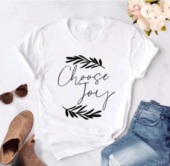 Sugarbaby New Arrival Choose Joy Shirt Cute Happiness T-shirt Choose Happiness Joy T-Shirt Gift for Happy Person