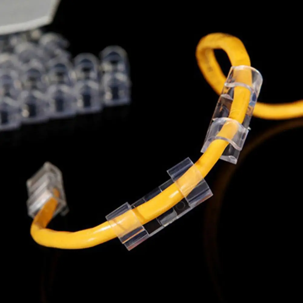 20Pcs Cable Winder Self-adhesive Wire Clips Organizer Line Cable Buckle Clip Fixer Holder