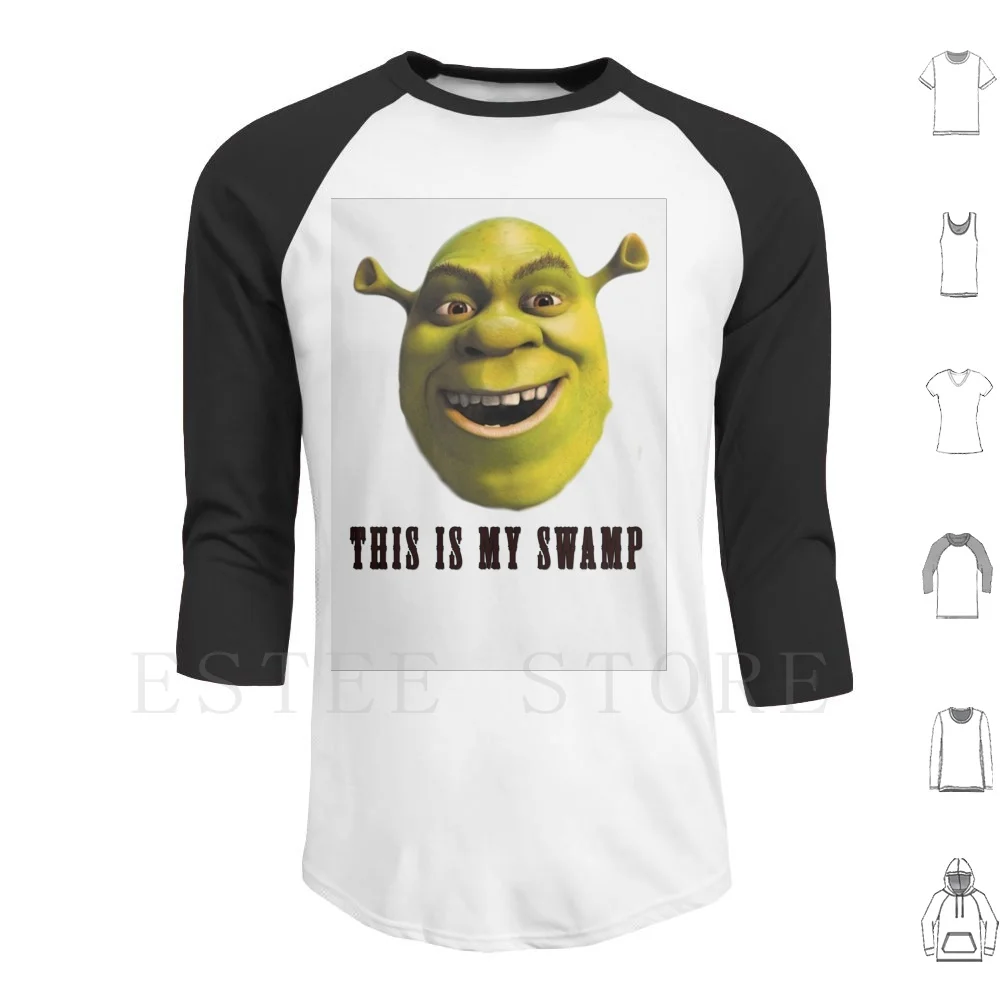 This Is My Swamp Hoodies Long Sleeve Swamp Shrek This Is My Swamp Donkey Enjoy