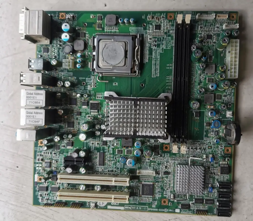 NCR ATM motherboard OKI W9EL 2PU4008-333455 dual network card dual DVI output 775 motherboard