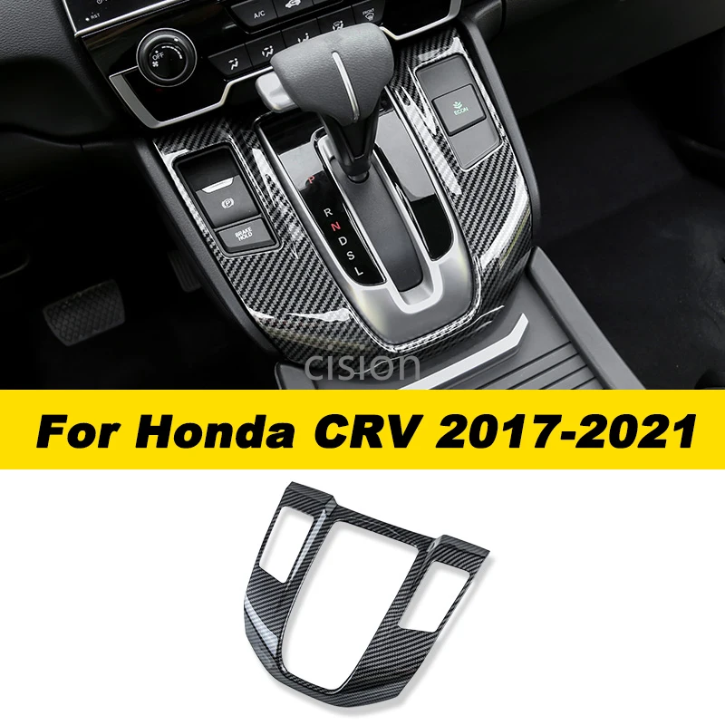 

Carbon Fiber Style ABS Gear Shift Box Panel Cover Trim For Honda CR-V CRV 2017-2021 Fit LHD & RHD