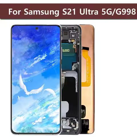 For Samsung Galaxy S21 Ultra 5G LCD G998 LCD Display Touch screen Digitizer Assembly With Frame For Samsung s21 Ultra G998B LCD