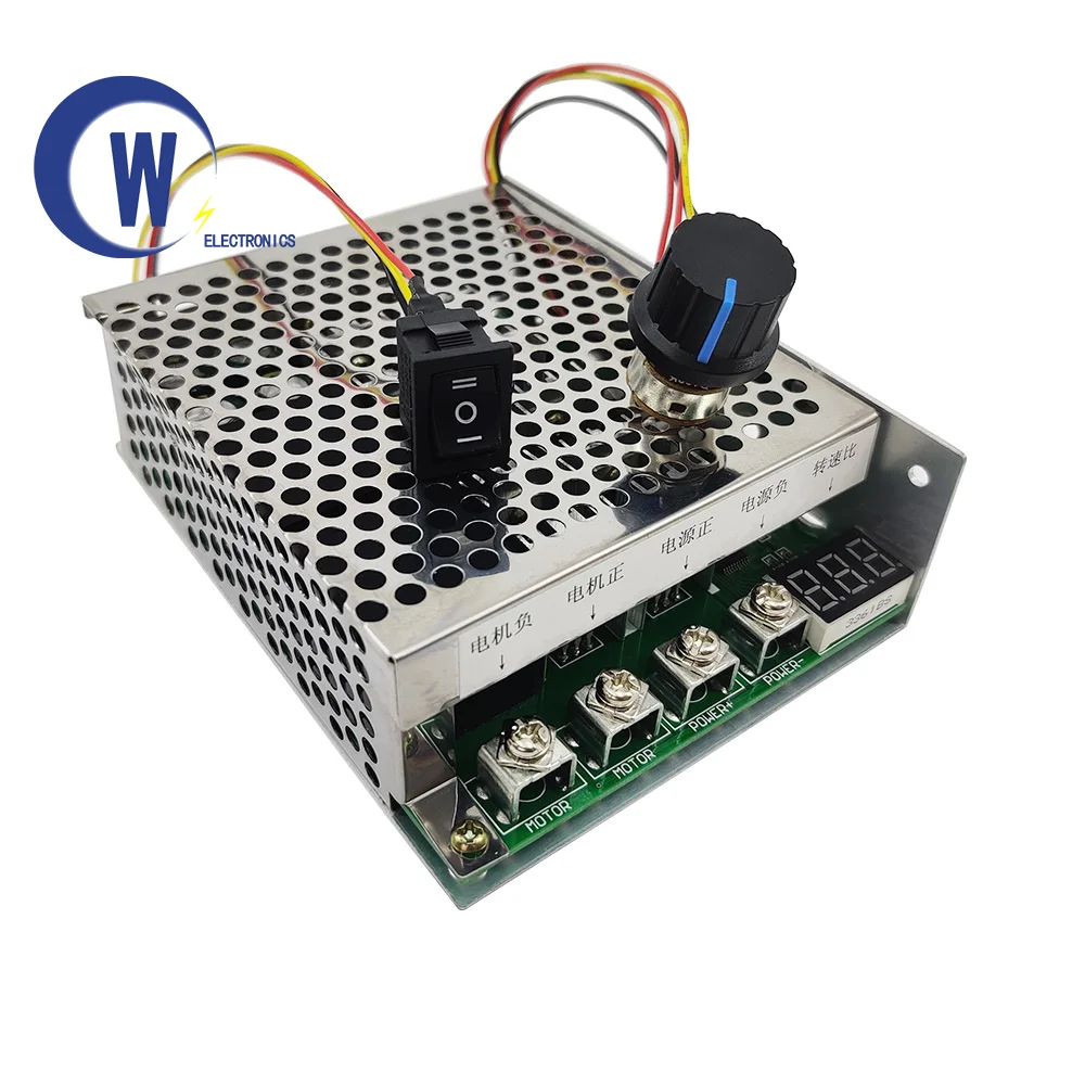 

60A DC motor speed controller forward and reverse two-way switch digital display positioning 12v24V36V48V