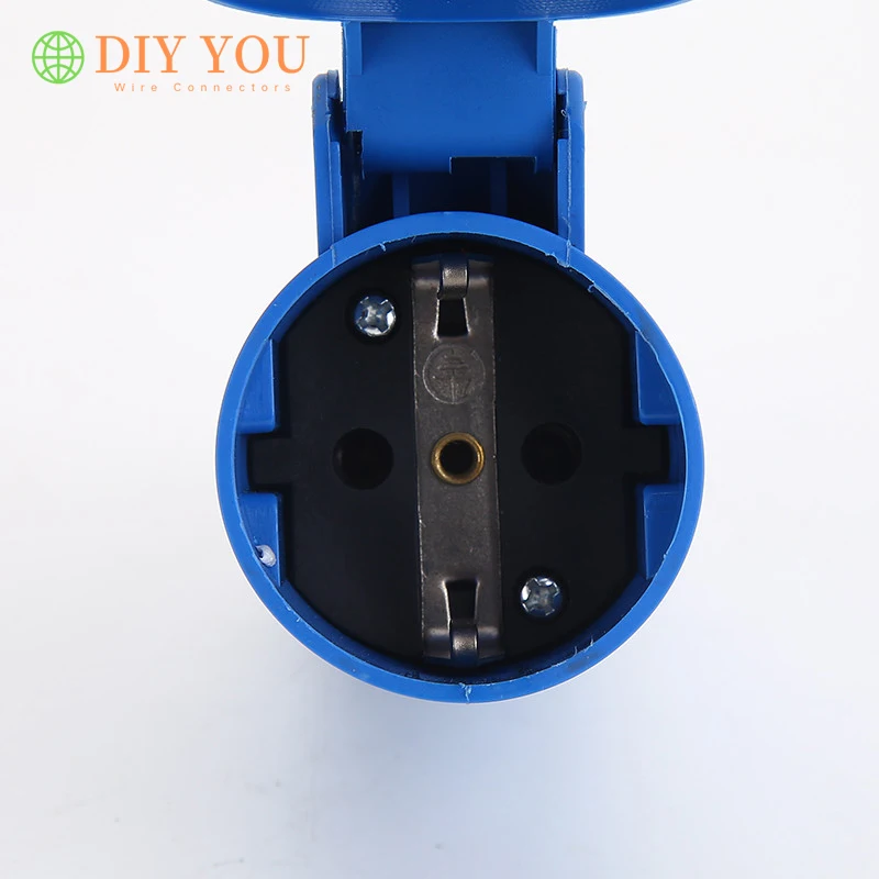 16A 220V-240V 2P+E IP44 European specifications air conditioning Industrial Plug Socket for cable Electric Power Connector