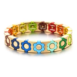 虹新自由奔放に生きるボヘミアンブレスレット友人brazalete mujerパンクチャームブレスレットオムpulsera hombre pulseira masculinaジュエリー