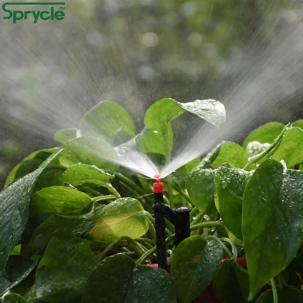 SPRYCLE 100PCS 90/180/360 Degree Refraction Nozzle Garden Sprinkler Agriculture Irrigation Plant Spray Nozzle Misting Greenhouse