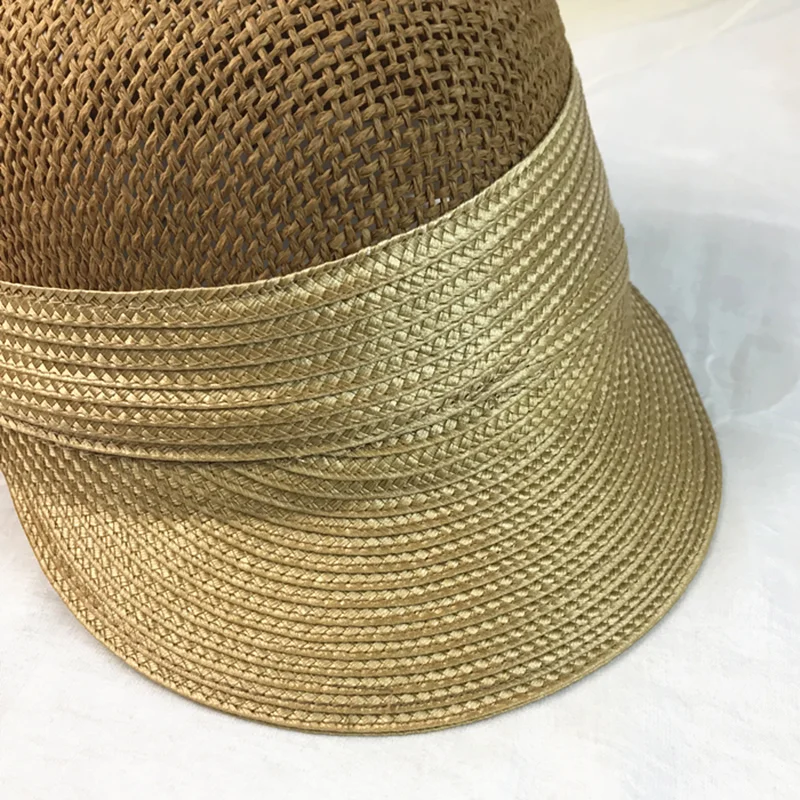 2021 New Summer Women Equestrian Derby Hats Outdoors Ladies Visor Sun Hats Large Brim Straw Hat with Bow Summer Hat Beach Cap