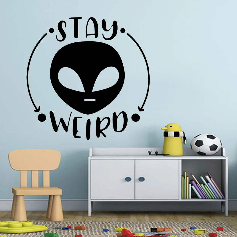 

Family Decor stay weird Wall Sticker Home Decoration Accessories Waterproof Wall Decals Rooms Home Decoration