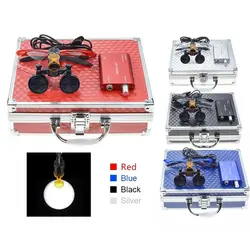 Binocular Dental Loupes Magnifying Glasses+5W Magnifier Lamp LED Headlight Lamp with Filter Aluminum Case 2.5X/3.5X