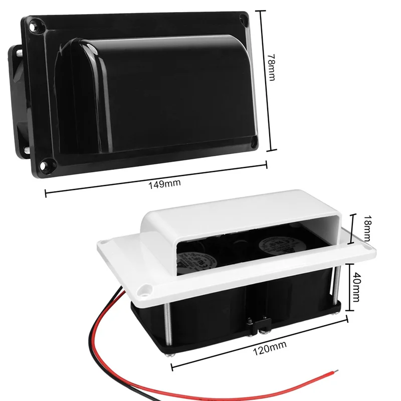 Auspuff Fan für RV Camper Anhänger Wohnmobil Boot Marine Yacht 12V 25W Caravan Seite Auto Air Vent Belüftung auto Zubehör Wohnwagenzubehör Yacht