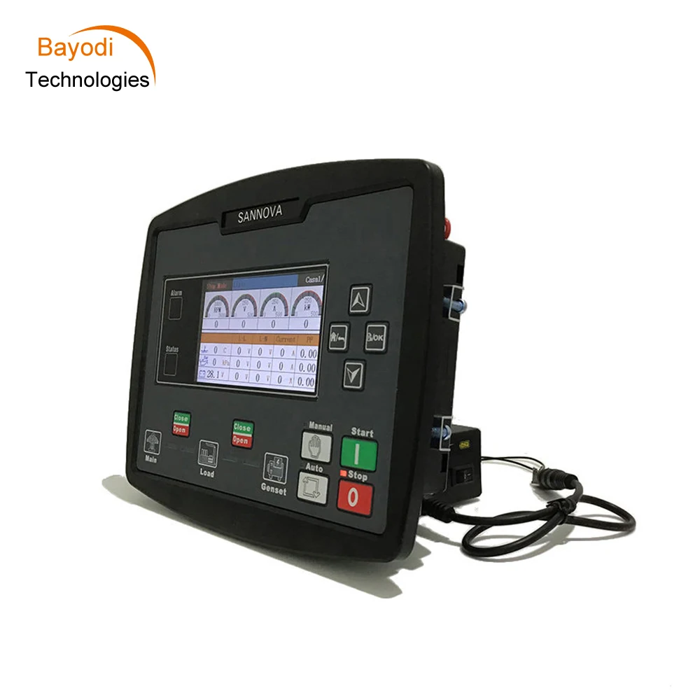 ECM3000 Diesel Generator Pump Unit Controller High And Low Temperature Oil Pressure Alarm LCD Display Control Panel