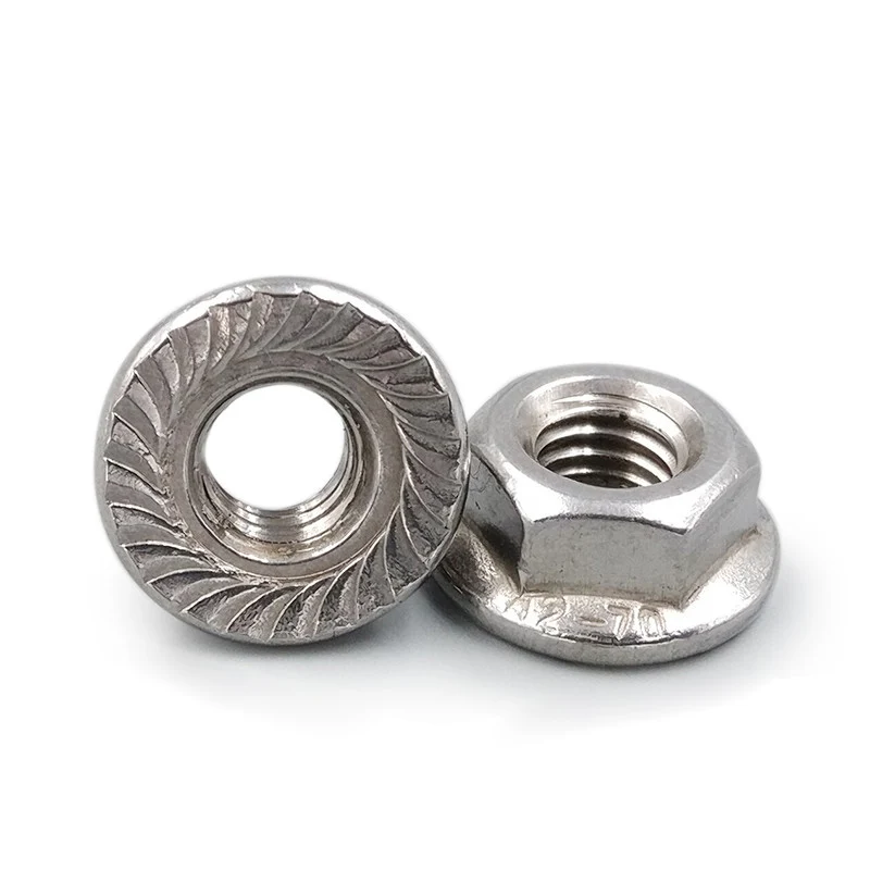 Stainless steel Fine thread Flange nut M6~M16 Lock nut DIN6923