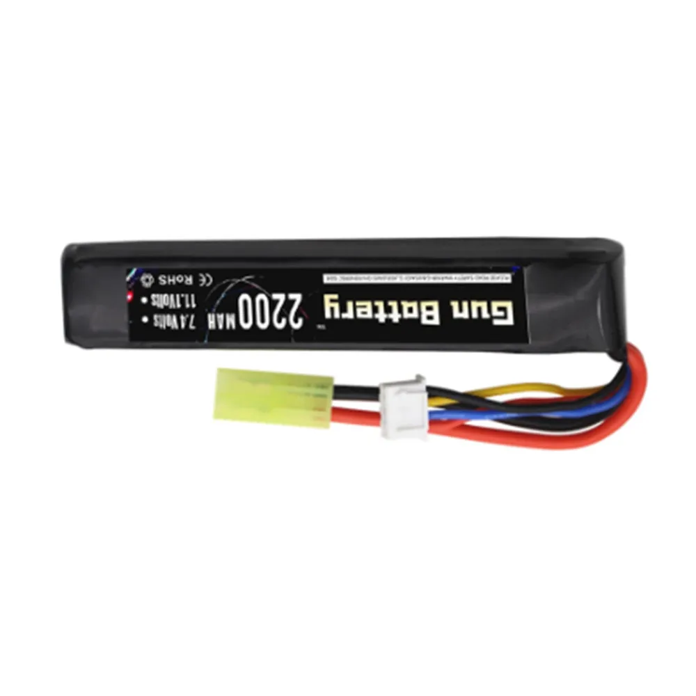 2pcs 2095 11.1v 2200mAh Lipo 배터리 물 총 3S 11.1V 배터리에 대 한 미니 Airsoft BB 공기 권총 전기 장난감 총 부품