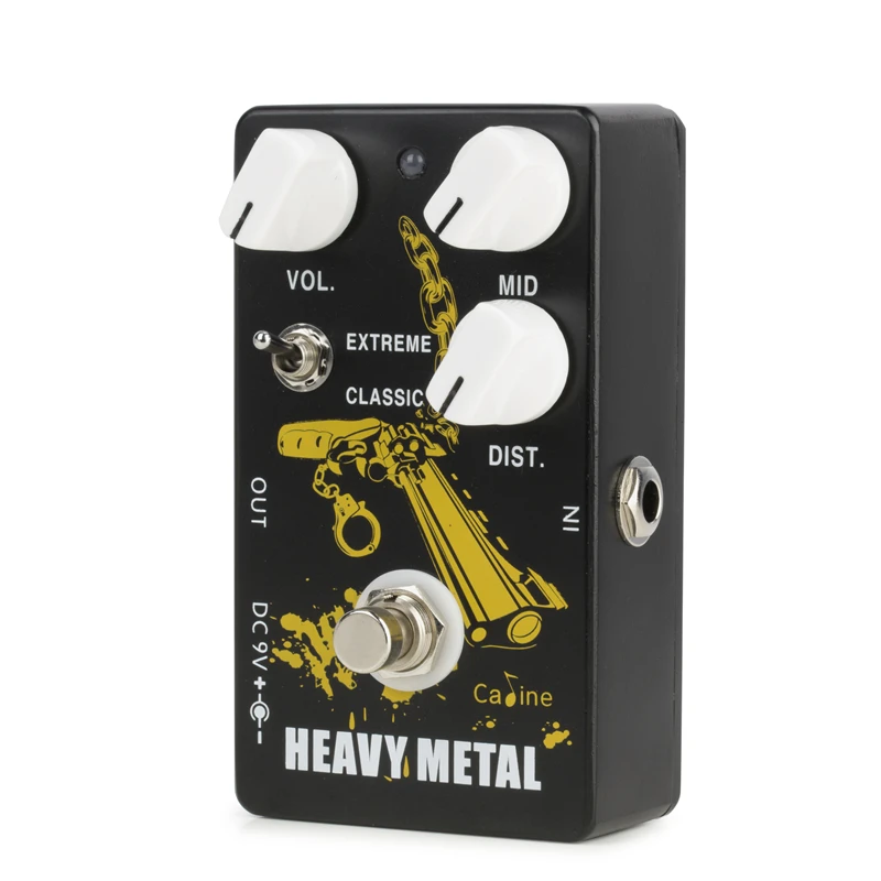 Caline-CP-77 Bounty Hunter Pedal Efeito Guitarra, Heavy Metal, High Gain Distortion, True Bypass, Acessórios de Guitarra