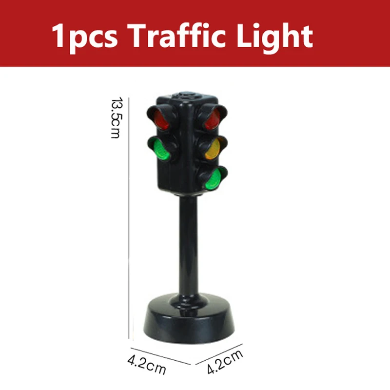 Singing Traffic Light Toy Magnetic Train Wooden Train Track Accessories Scene Road Sign with Light and Sound Railway Toys