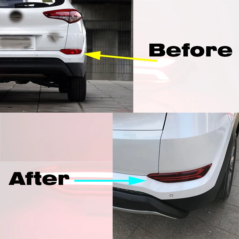 LED Rear Bumper Reflector Light Car Driving Brake Fog Trim Molding Tail Lamp For Hyundai Tucson 2015 2016 2017