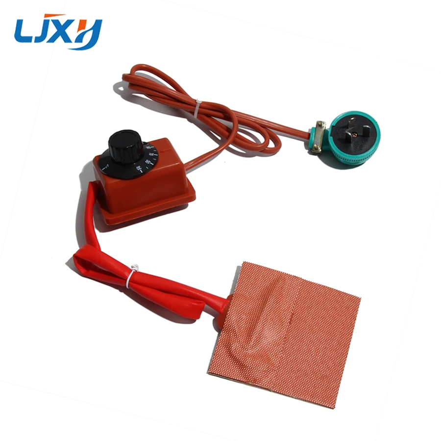 

LJXH 300mm Liquid Swelling Type Mechanical Knob Thermostat Polyimide Film Insulation Silicone Heating Pad 3D Printer Heater