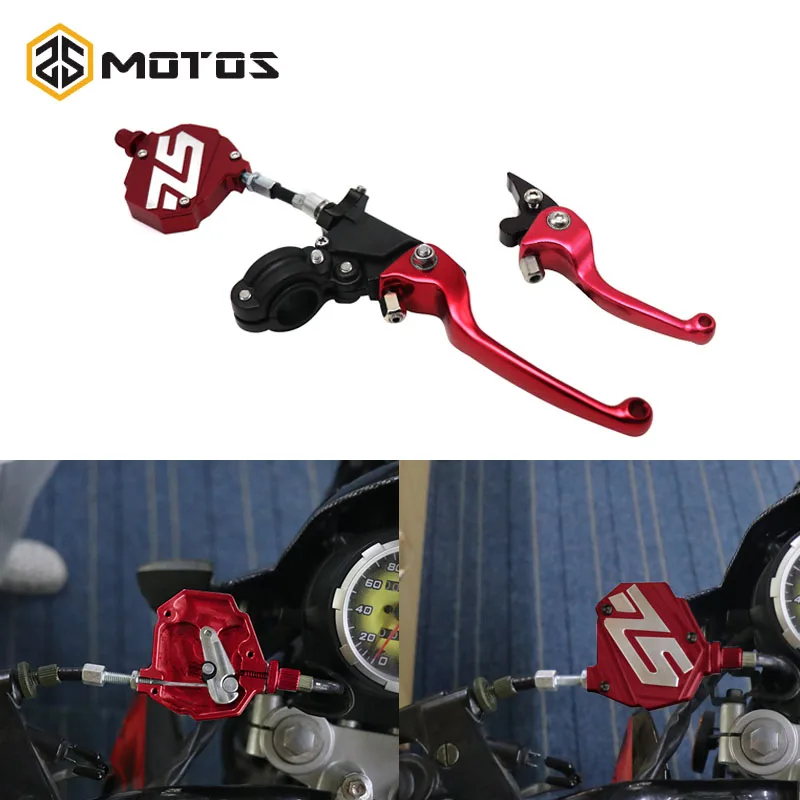 ZS MOTOS Stunt Clutch Lever Easy Pull Clutch Cable System Lite Clutch Kit For Kawasa Z650 Z750 Z900 Z800 Z1000 ZX6R ZX10R KLX