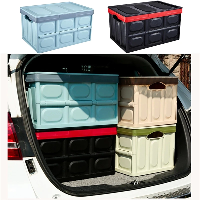 Car Trunk Storage Box Car Organizer Folding Storage Box Outdoor Camping Fishing Large Home Stowing Tidying Box Car Accessories