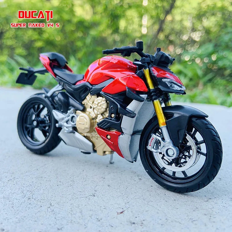 Maisto 1:18 Ducati Monster 2021 Super Naked V4 S original authorized simulation alloy motorcycle model toy car gift collection