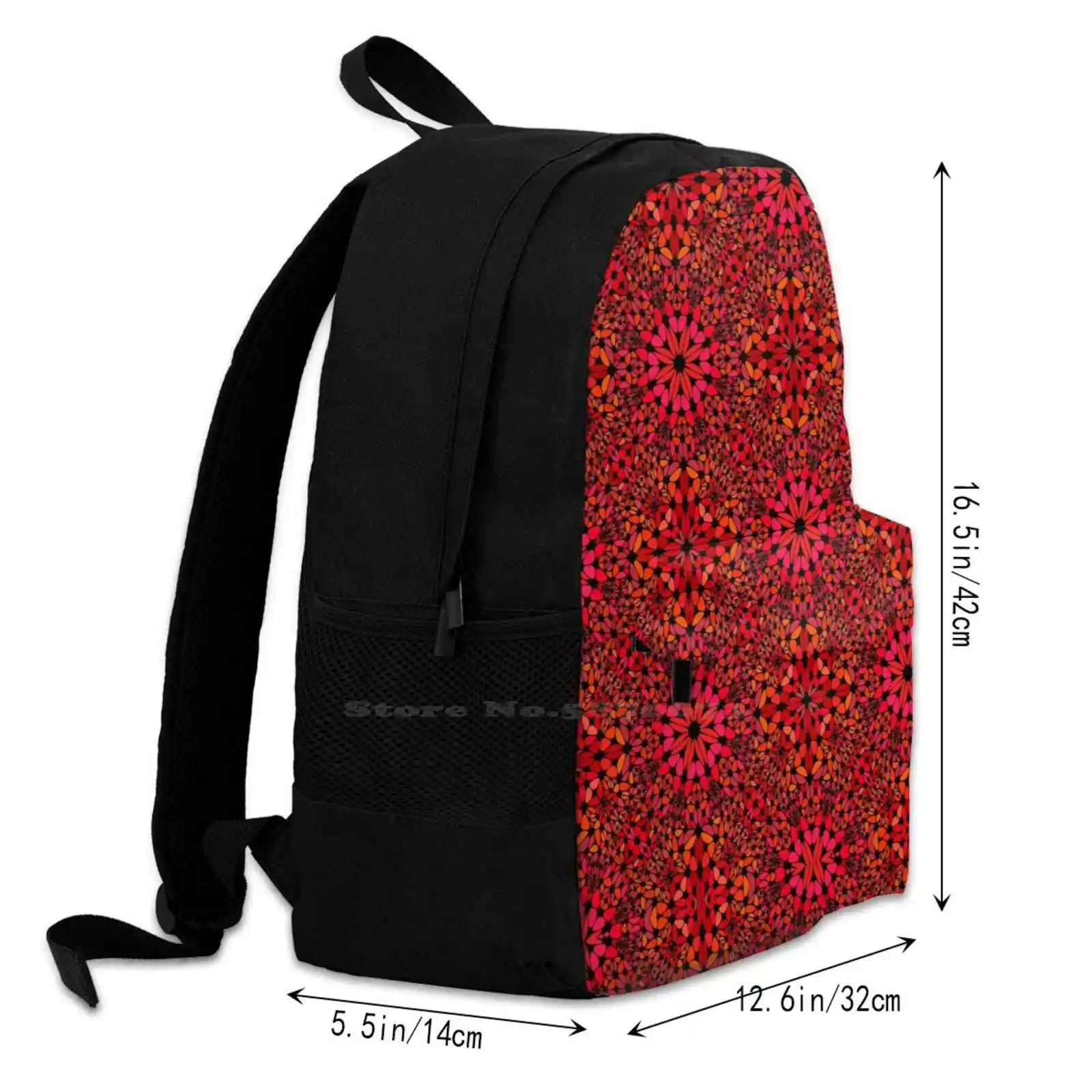 Beautiful Seamless Patterns School Bag Big Capacity Backpack Laptop Seamless Floral Patterns Seamless Vector Patterns Seamless