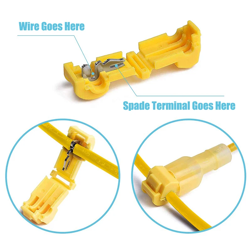 30Pcs T-Tap Elektrische Draht Anschlüsse Terminals Selbst-Strippen Schnell Splice Connectors Isolierte Männlichen Schnell Trennen Terminal – Detail 2