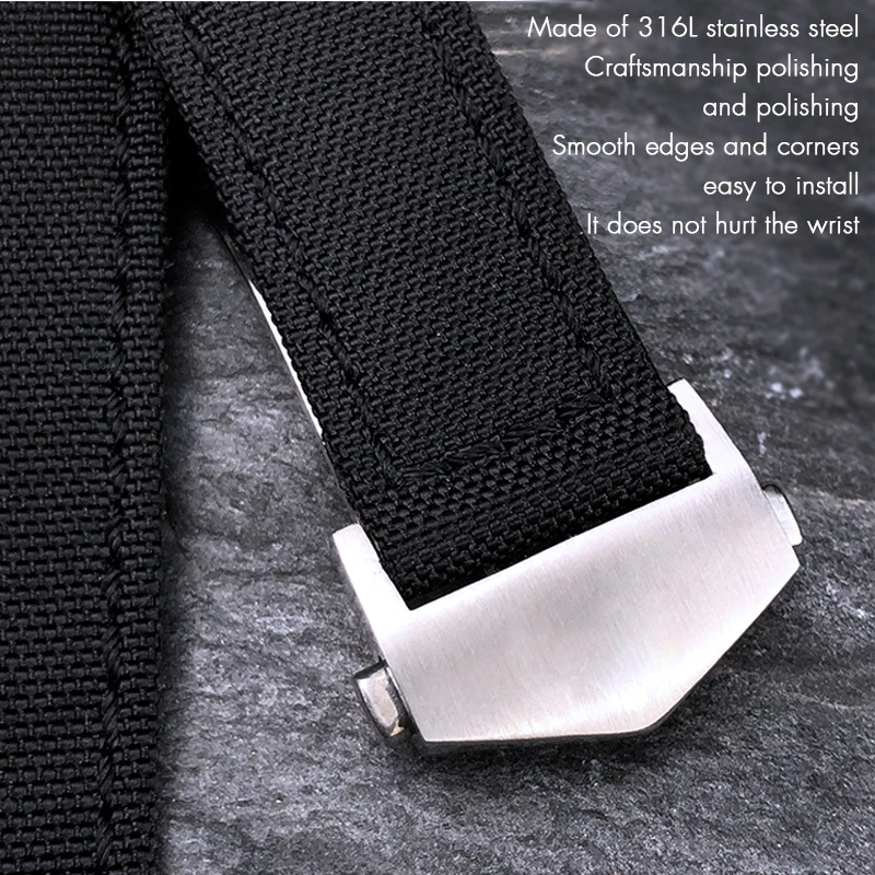 20mm 22mm High Quality Nylon Canvas Watch Band Suitable for Tag Heuer Aquaracer Carrera Watchband Black Leather Strap Free Tools