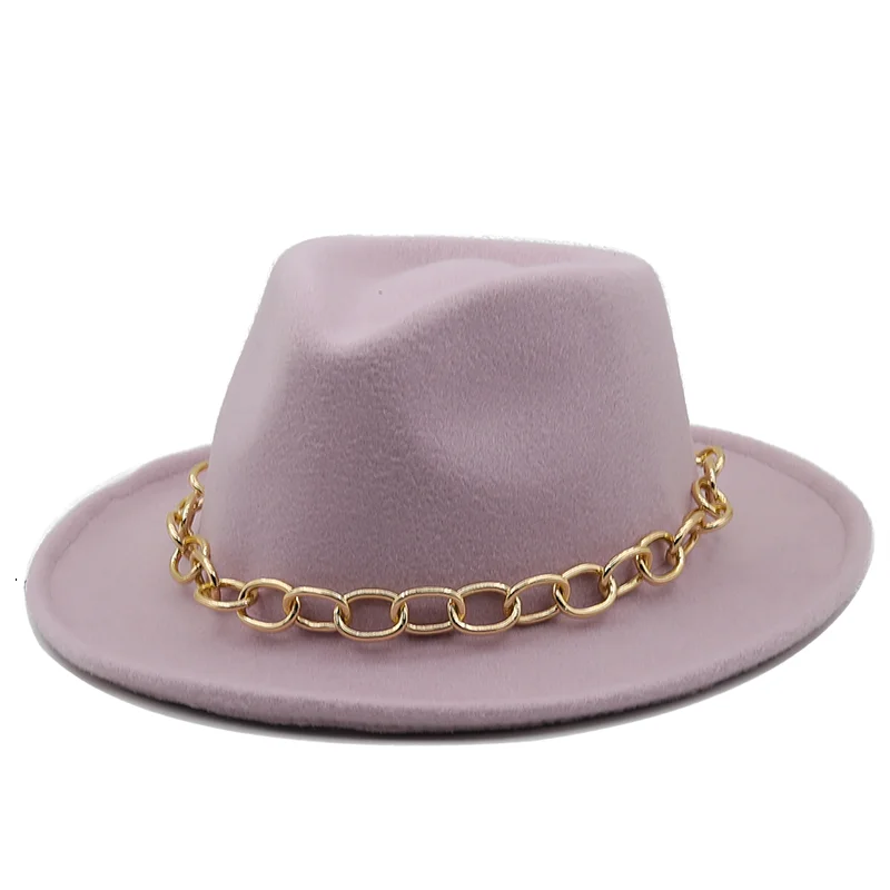 New Wool Women Men Fedora Hat For Winter Autumn Elegant Lady Gangster Trilby Felt Homburg Church Jazz Hat 55-58CM adjustable