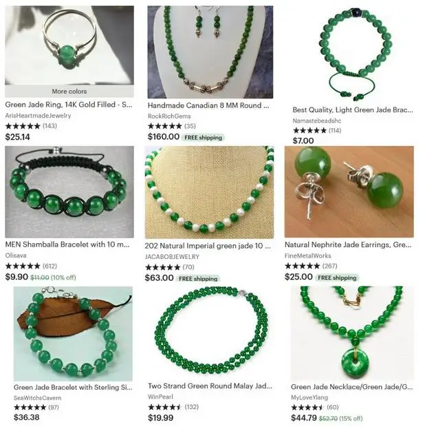 Green Jades Round Beads For Jewelry Making Strand 15\