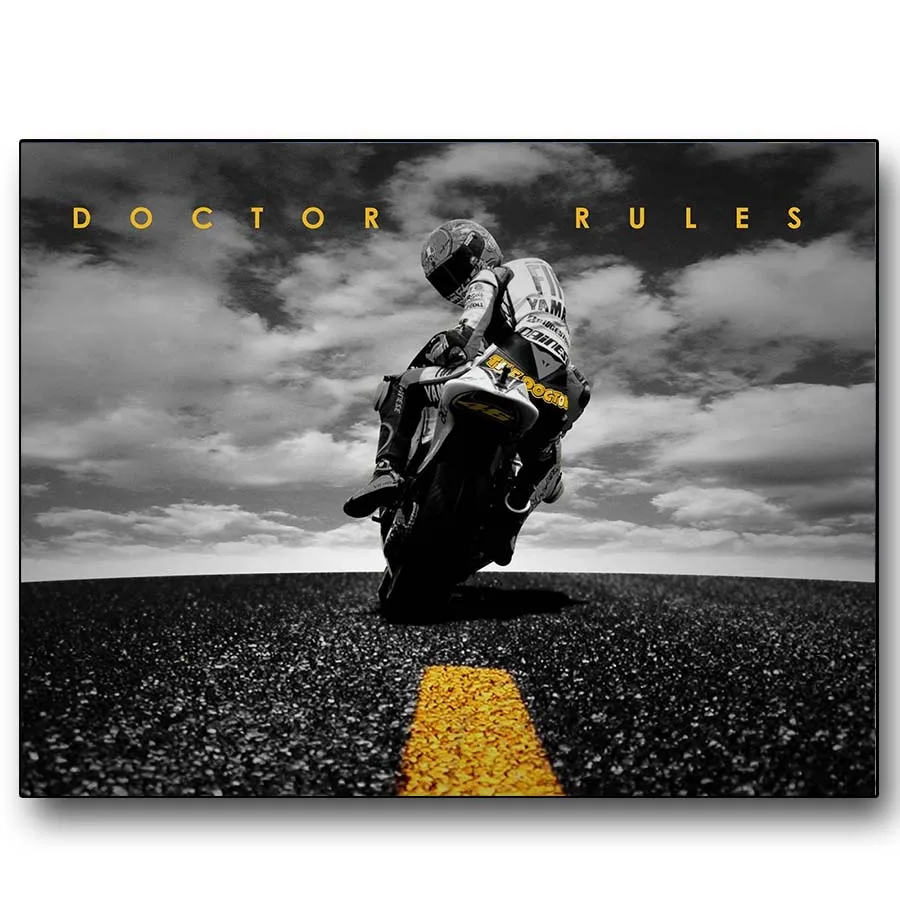 

"Doctor Rules" 40x50cm Oil Painting Paint By Numbers Motorcycle Racer On Canvas DIY Acrylic Painting Wall Art Picture Home Decor