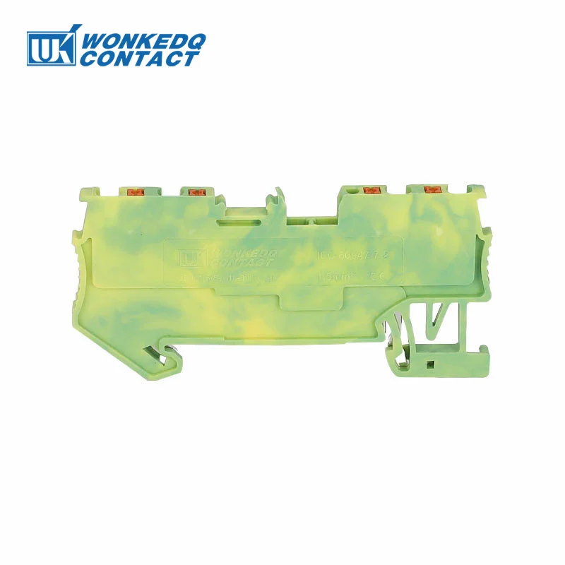 PT1.5-QU-PE Ground Terminals Push-in 4-Conductor PT 1.5 QUATTRO 1.5mm² Wire Connector Din Rail Terminal Block PT 1.5-QU-PE