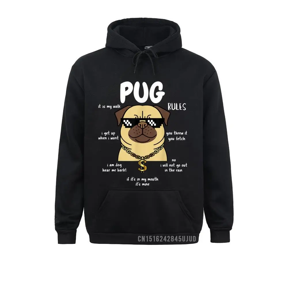 

Cute Kawaii Funny Cool Pug Dog Rules Gifts Men Women Kids Pullover Cheap Men Sweatshirts Long Sleeve Hoodies Comfortable Hoods