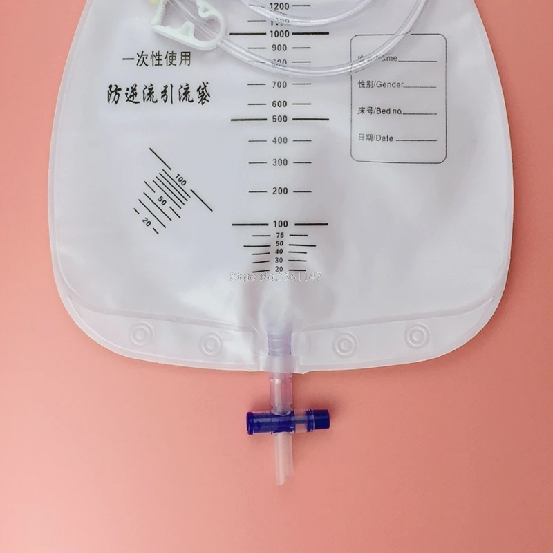 5 piece in anti regurgitation drainage bag urine bag urine collection bags 1500 ml thickening the urine bag men and wome