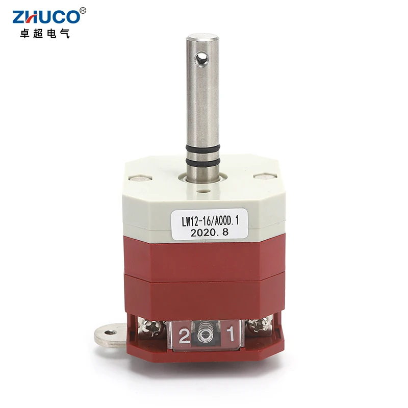 

ZHUCO LW12-16/A00D.1 с одним сбросом, 16 А, ток, 3 положения, однополюсный, 1P, поворотный кулачковый переключатель для оборудования CFT-211 с использованием