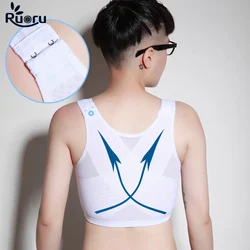 Ruoru-Binder Trans con hombro ajustable, chaleco de pecho Tomboy, informal, transpirable