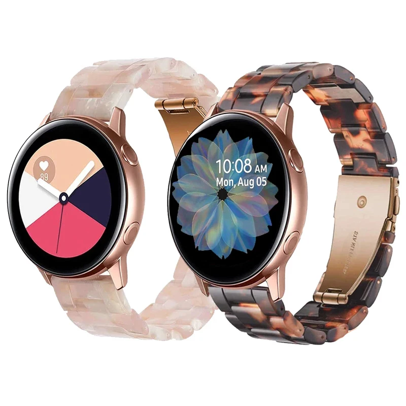 Bracelet de montre pour Samsung Galaxy Watch, 42mm Active2 40 44 Amazfit Bip GTR 20mm, bracelet Transparent pour Huawei Watch GT2 42 Correa