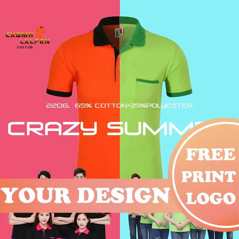 Group Team Polo Shirts Custom Printed Photo/Logo Work Clothes For Men and Women Customized Uniform Polos Casual Cotton Tops Tees