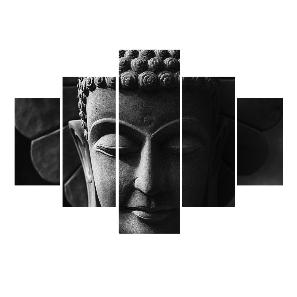 5 Panel Canvas Art Wall Decor Figure Buddha Xiang Poster Nordic Decoration Home Frame Living Room Bedroom Print Pictures