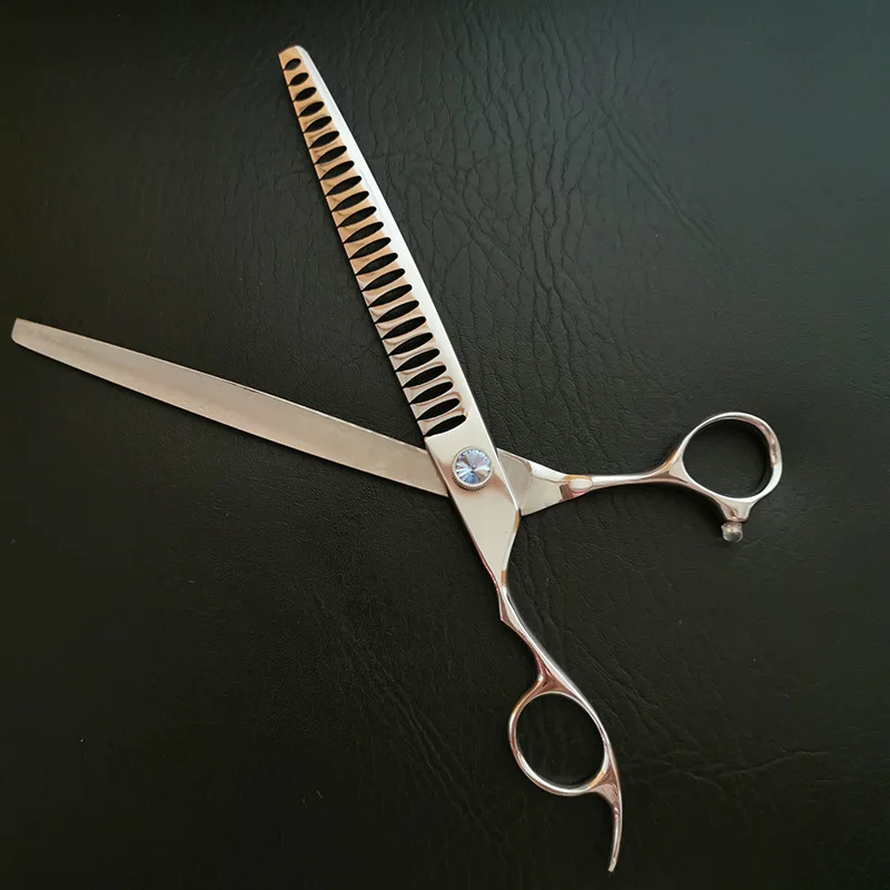 8 inch 24 teeth professional left hand pet chunker scissors