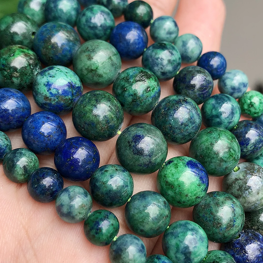 Wholesale Natural Azurite Lapis Lazuli Stone Beads Round Loose Spacer Beads For Jewelry Making Diy Bracelet 4/6/8/10mm 15inch