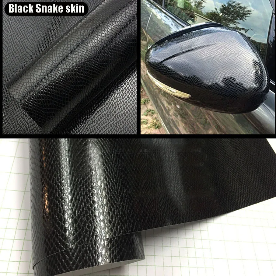 

Premium Snake skin Crocodile Skin Leather Pattern Carbon Fiber Vinyl Film Automobiles Motorcycle bicycle sticker car-styling