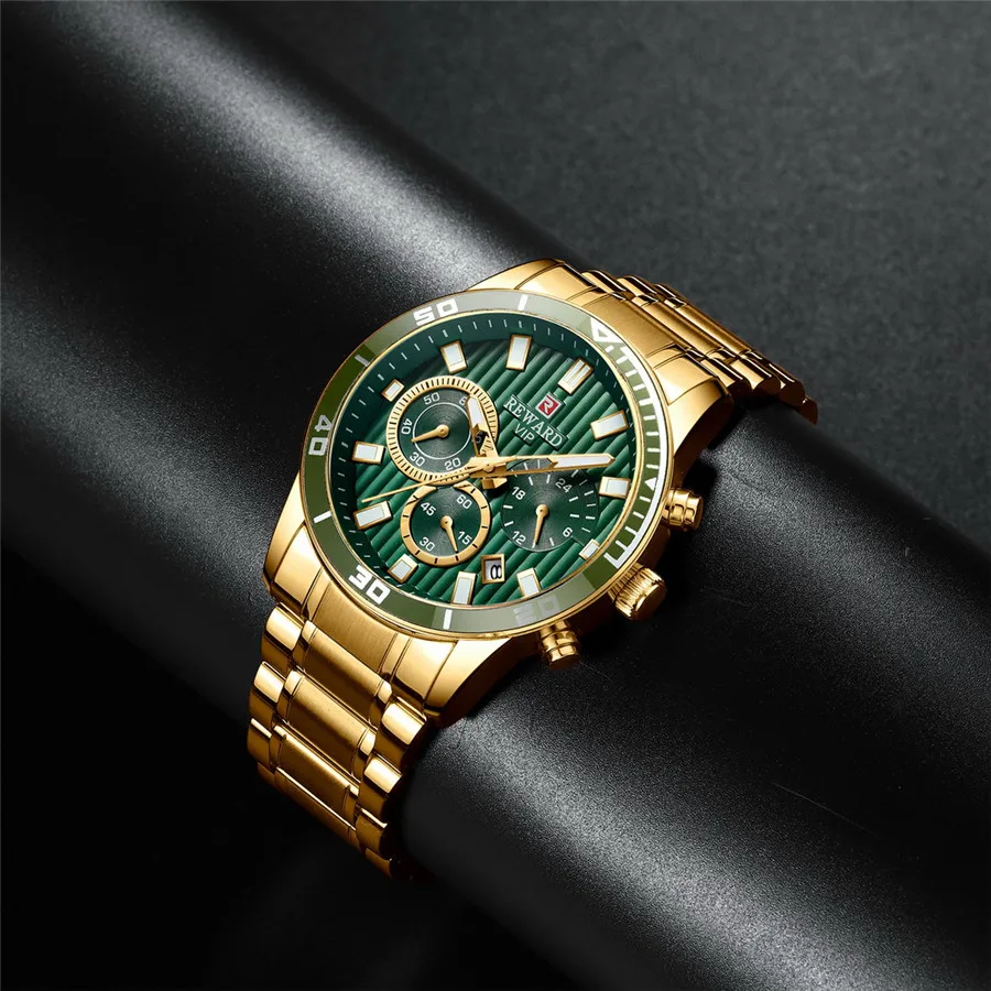 New Reward Watches for Men Top Brand Luxury Fashion Business Quartz Men’s Clock Stainless Steel Waterproof Sports Wristwatch