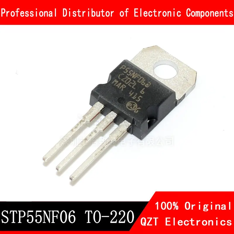 10pcs/lot P55NF06 P55NF06L STP55NF06 50A 60V TO-220 MOS FET transistor new original In Stock