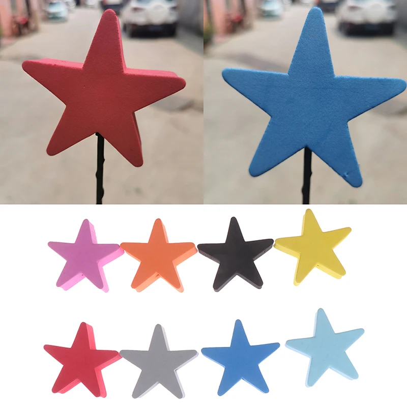 1Pc Colorful Five-pointed Star Car Antenna Pen Topper Aerial EVA Ball Decor Random Color