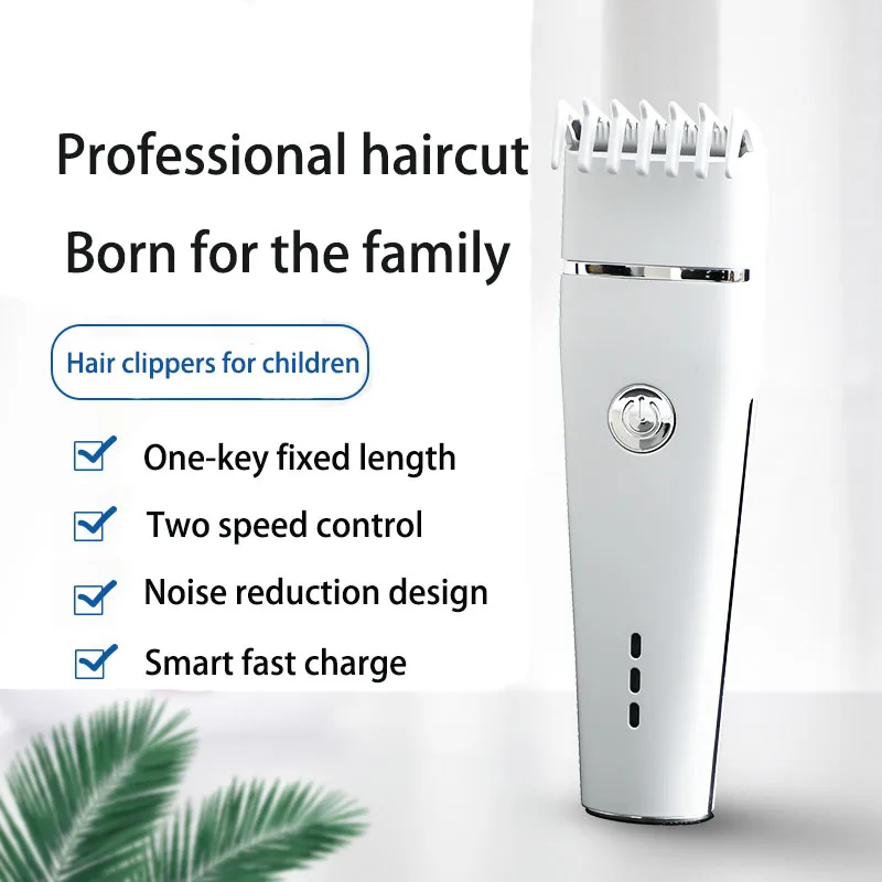 Cortador de cabelos elétrico usb, duas velocidades, cerâmica, carregamento rápido, aparador de cabelo, máquina profissional recarregável para crianças