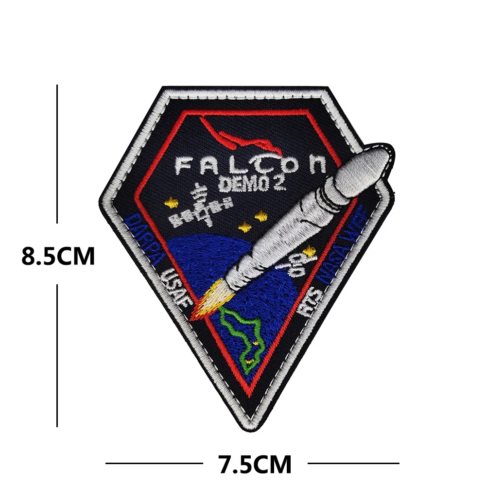 New Space X Falcon 9 Patches CRS-3 AUTHENTIC SPACEX Mission DRAGON FALCON 9 ISS CARGO RESUPPLY Embroidered Patch Badge