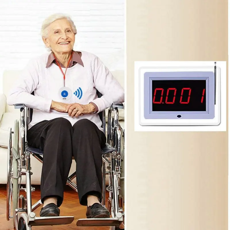 Wireless Calling System สำหรับ Caregiver Pager Restaurant Waiter Server Pager ระบบลูกค้าผู้สูงอายุผู้ป่วยสมาร์ทพยาบาล