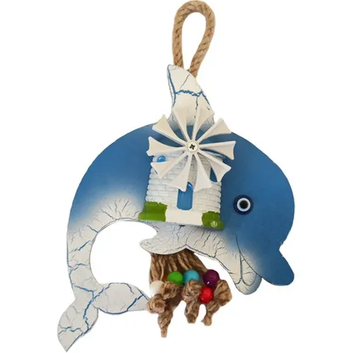 Bimbambom Dolphin Door Ornament Dolphin Fish Wall Decoration Nazarboncuklu lawn Ornament